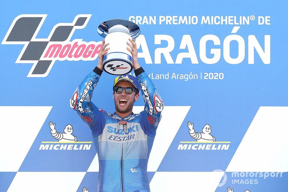 Le vainqueur Alex Rins, Team Suzuki MotoGP