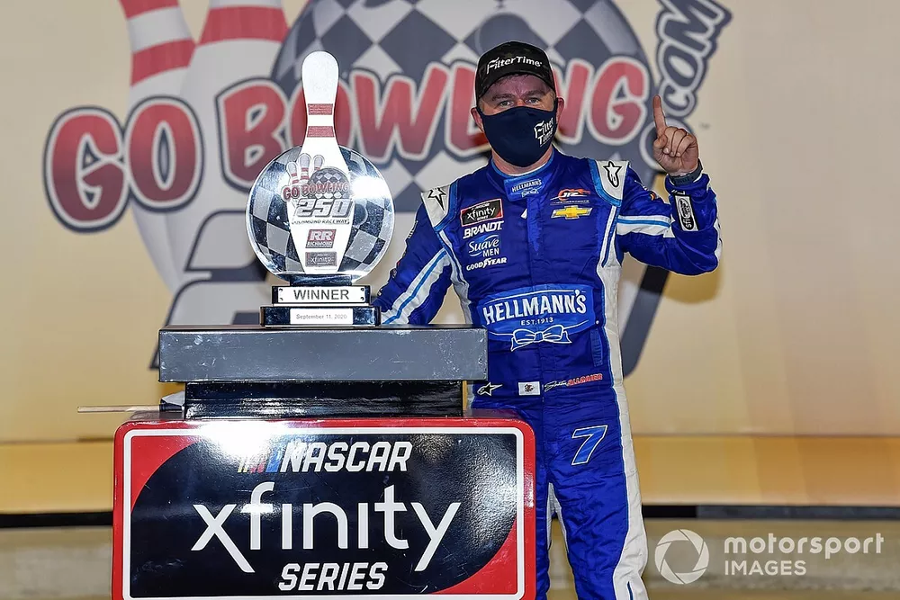 Race winner Justin Allgaier, JR Motorsports, Chevrolet Camaro