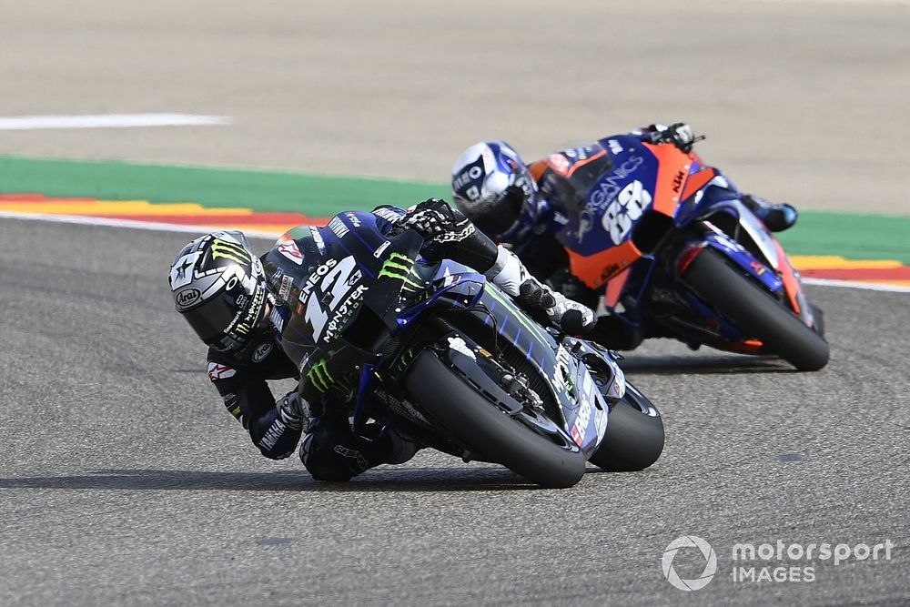 Viñales en difficulté en Aragón : "C'était très dur de rester sur la moto"