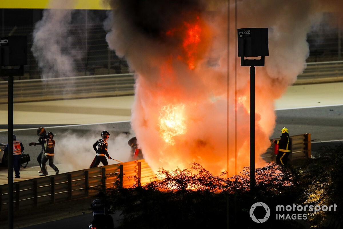 F1, Bahrain: Grosjean miracolato tra fiamme e rail!
