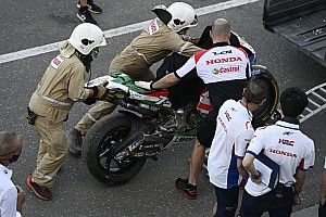 Marquez not cleared to finish Qatar test, will "push" doctor