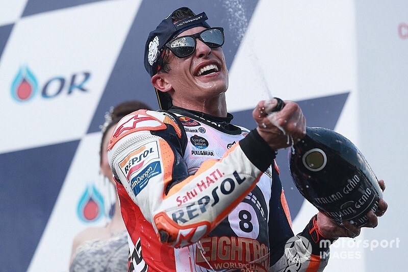 Statistieken: Marquez treedt in voetsporen van Agostini en Rossi