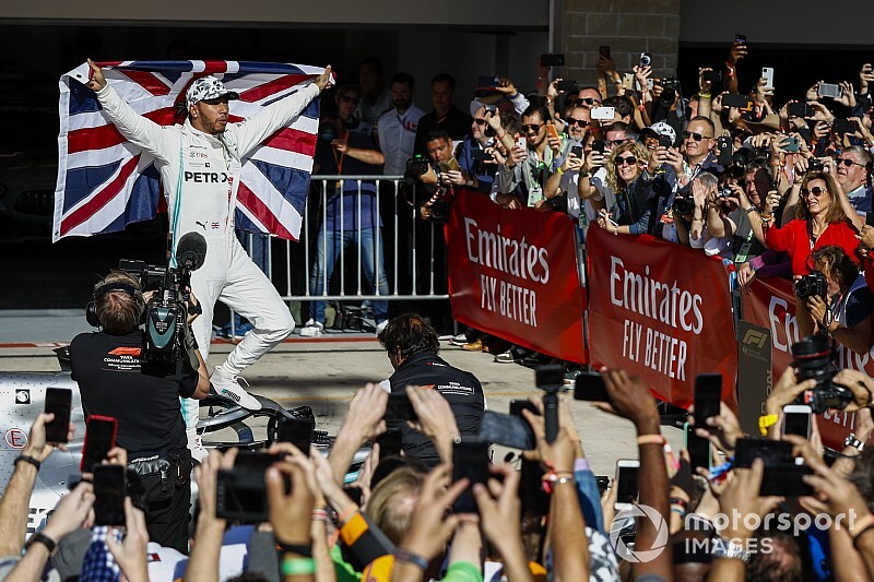 F1アメリカGP決勝:ハミルトン、ファンジオ超え6度目の戴冠。ボッタスが今季4勝目
