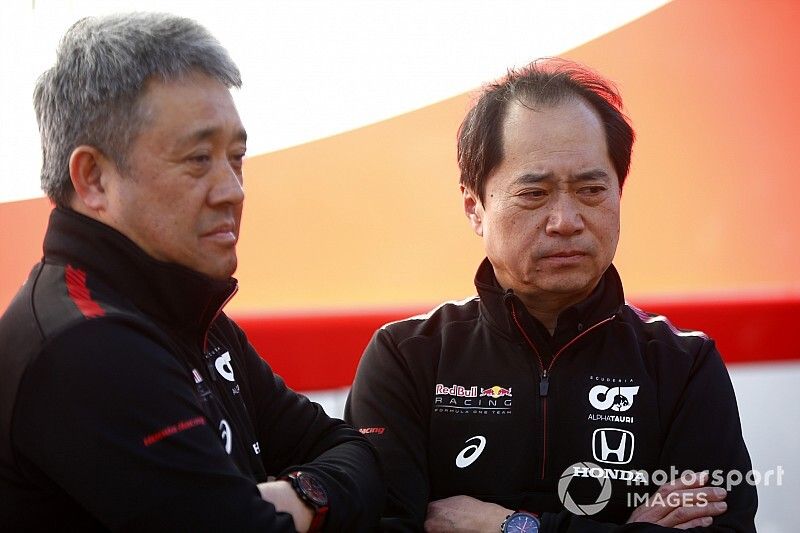 Masashi Yamamoto, General Manager, Honda Motorsport and Toyoharu Tanabe, F1 Technical Director, Honda 