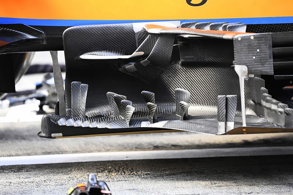 McLaren MCL35M bargeboard detail