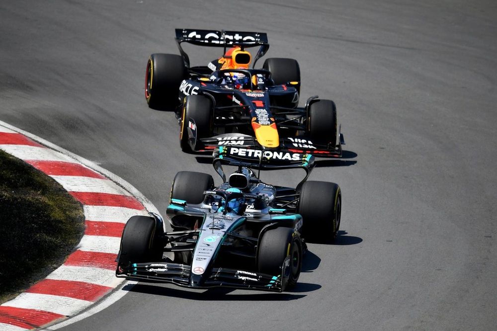 Max Verstappen, Red Bull Racing, George Russell, Mercedes