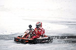 Karting on snow with Kimi Raikkonen