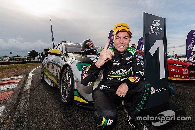 Race winner Craig Lowndes, Triple Eight Race Engineering Holden