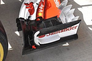 Ferrari: c'è un micro-profilo a T attaccato alla paratia dell'ala anteriore