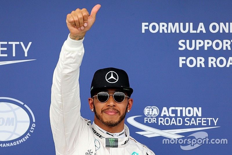 Polesitter Lewis Hamilton, Mercedes AMG F1 Team