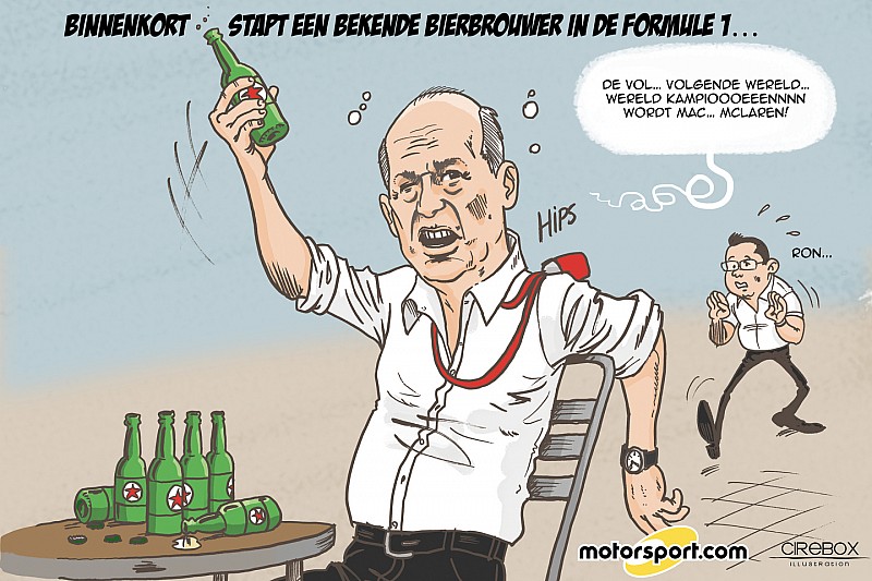 Cartoon van Cirebox - Wat als Heineken in de F1 stapt?