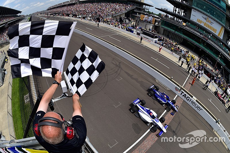 Dean Stoneman wins Freedom 100 in photo finish