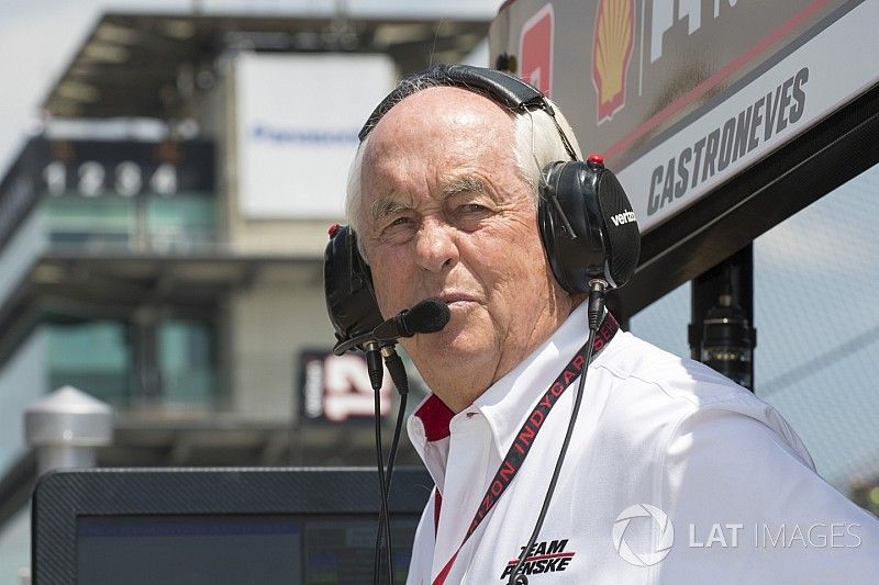 Helio Castroneves, Team Penske Chevrolet y el dueño  Roger Penske