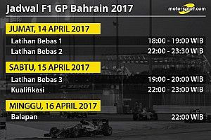 Jadwal lengkap F1 GP Bahrain 2017
