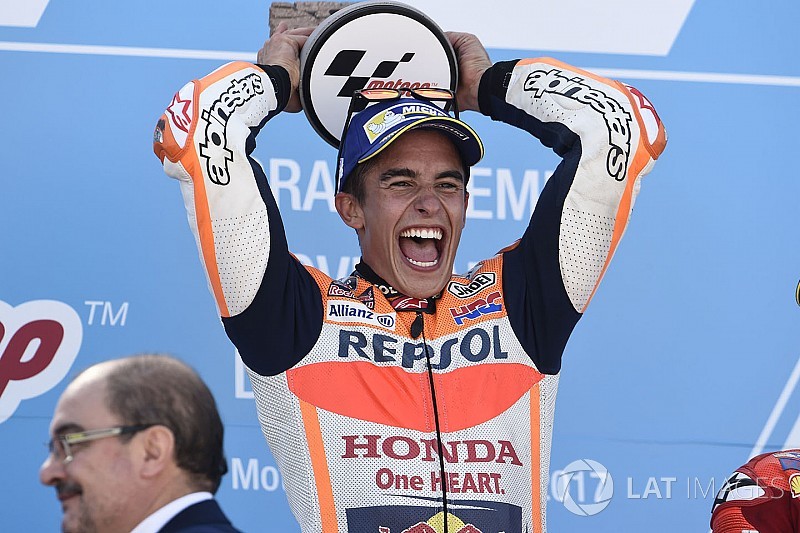 Según Honda, la victoria en Aragón serena a Márquez con vistas al triplete