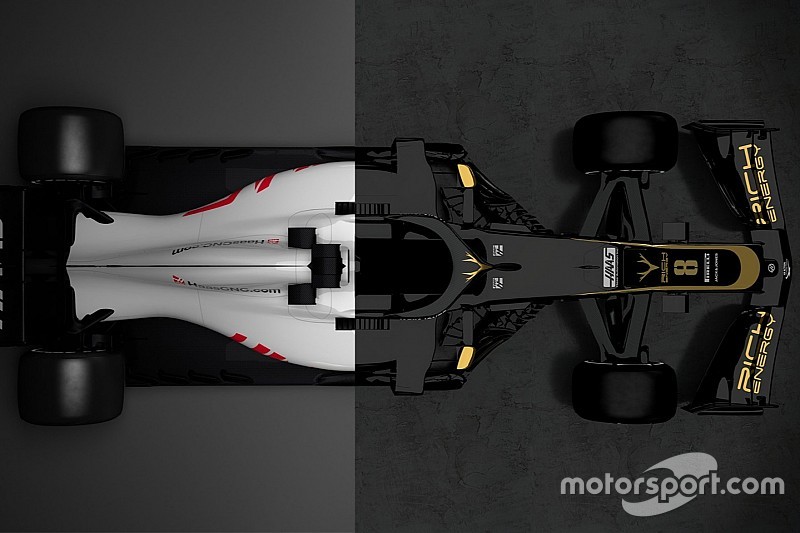 Compare os carros da Haas de 2018 e 2019