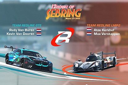 Verstappen, Van Buren en Kerkhof aan de start van virtuele 12 uur van Sebring