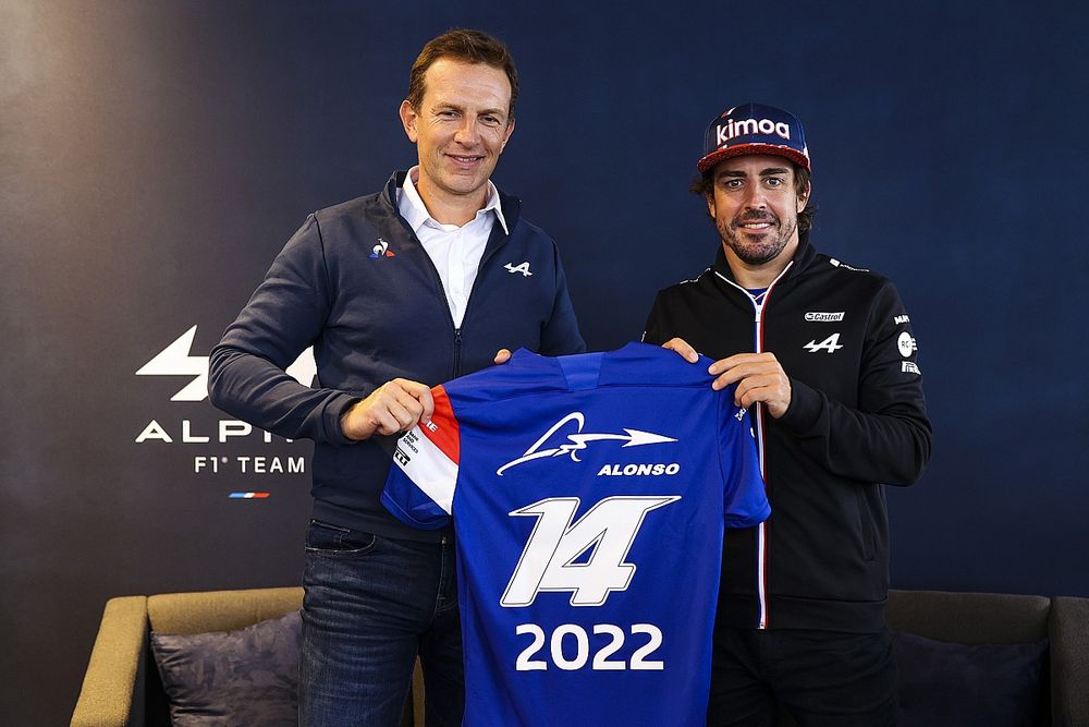 Laurent Rossi, CEO, Alpine, Fernando Alonso, Alpine