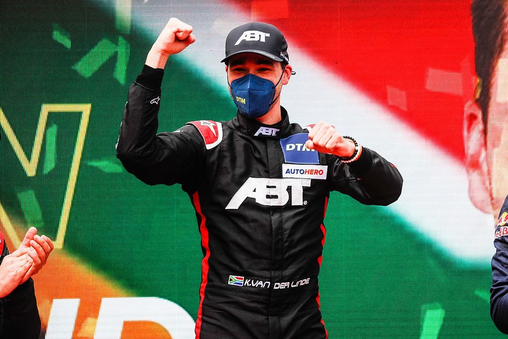 Hockenheim DTM: Van der Linde wins to draw level with Lawson