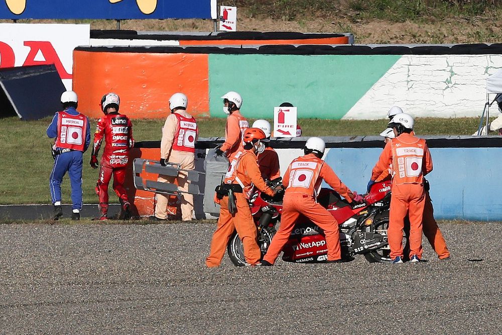 Francesco Bagnaia, Ducati Team crash