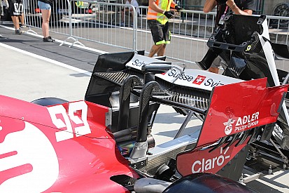 Alfa Romeo: l'ala a cucchiaio viene provata per Spa