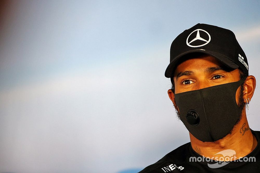 Lewis Hamilton, Mercedes-AMG Petronas F1 in the press conference