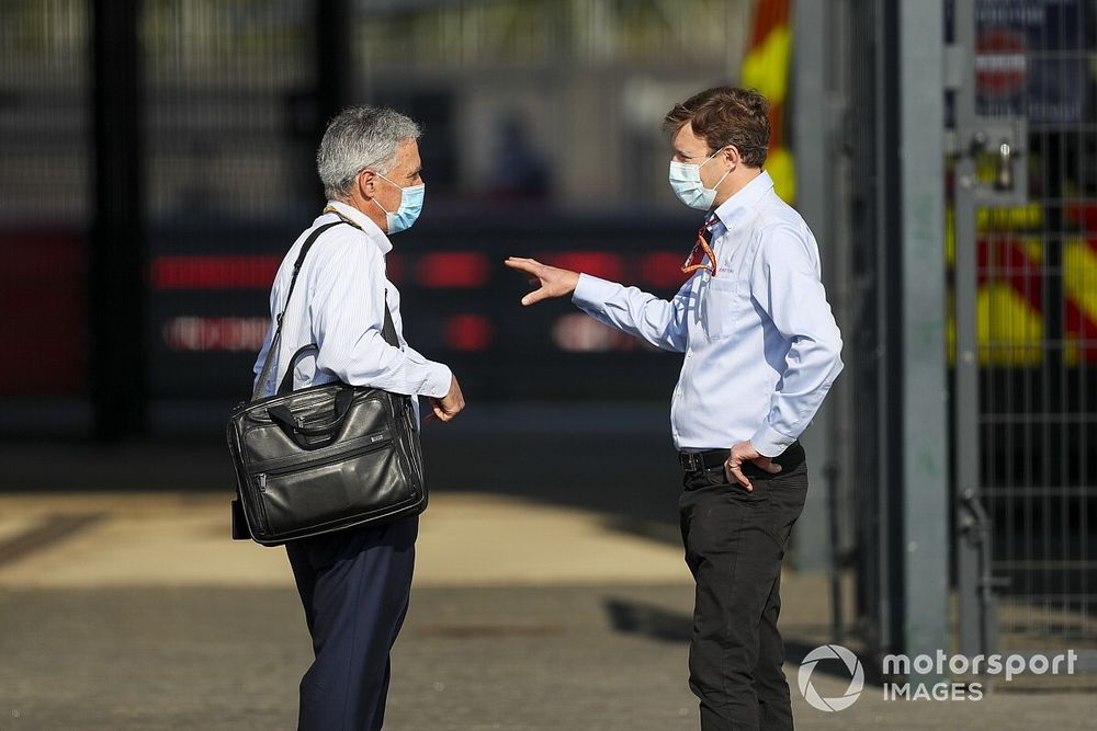 Chase Carey, Chairman, Formula 1 and Stuart Pringle, MD Silverstone Circuit