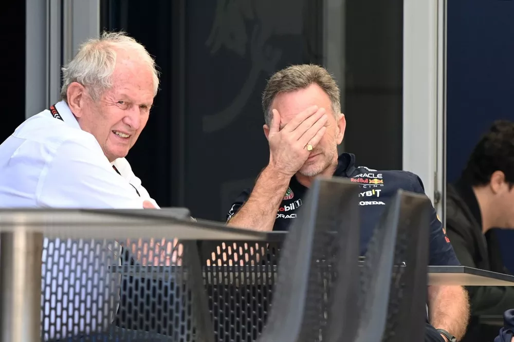Helmut Marko, Consultor, Red Bull Racing, Christian Horner, Diretor de Equipe, Red Bull Racing 