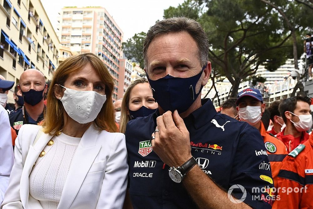 Geri and Christian Horner, Team Principal, Red Bull Racing