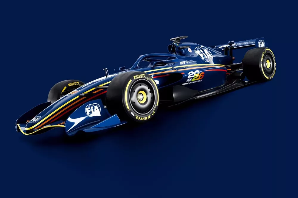 Rendering dell'auto F1 2026 FIA