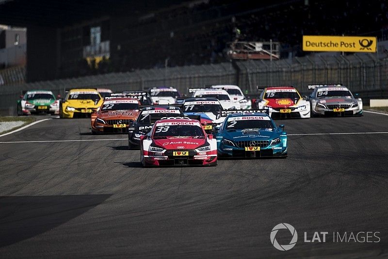 René Rast, Audi Sport Team Rosberg, Audi RS 5 DTM leads at the start of the race