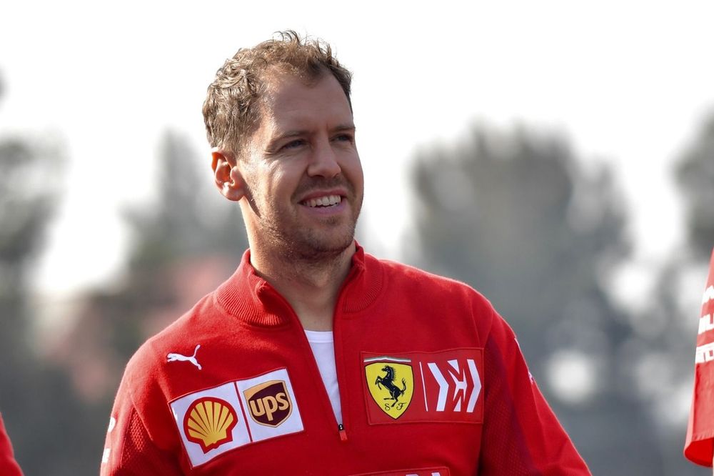 Sebastian Vettel, Ferrari walks the track 