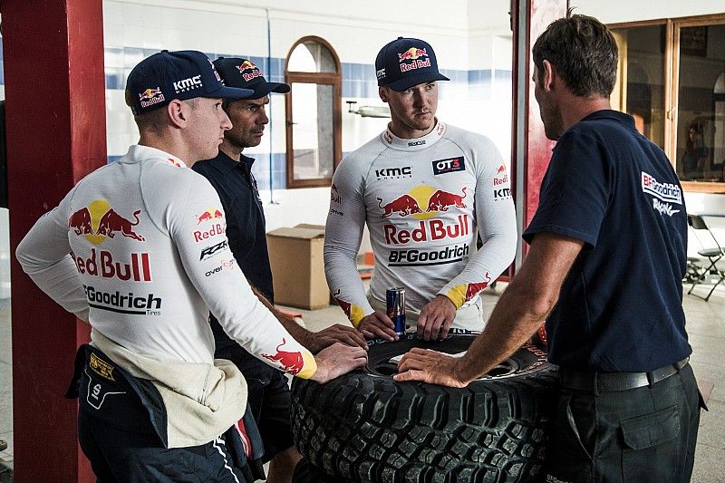 Blade Hildebrand, Mitch Guthrie y Seth Quintero, miembros del equipo Red Bull Junior Off-Road