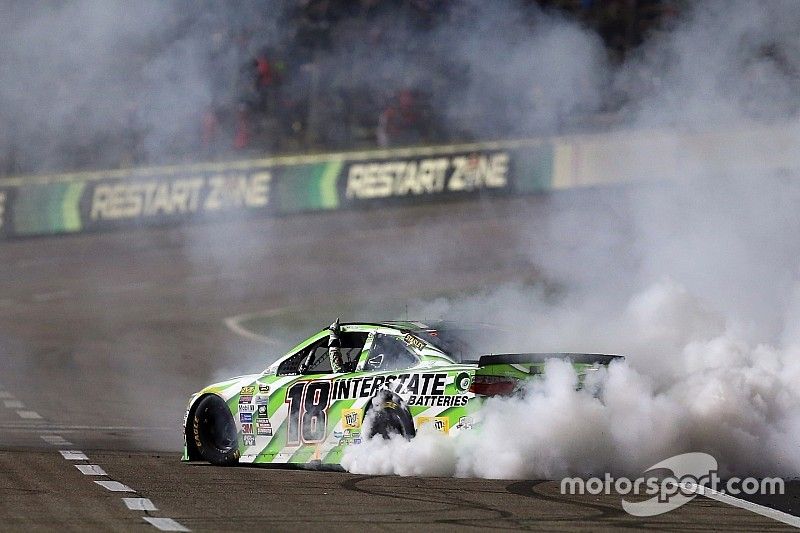 Race winner, Kyle Busch, Joe Gibbs Racing Toyota