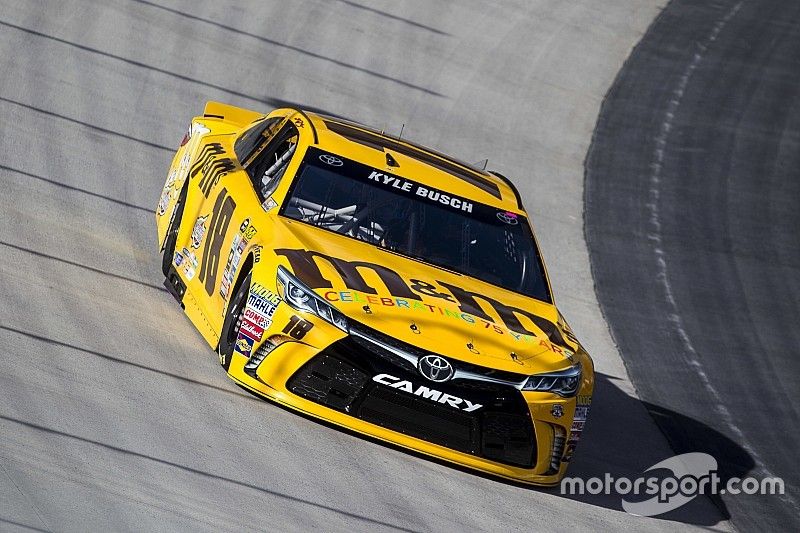 Kyle Busch tops Saturday morning practice, Hamlin and Patrick collide