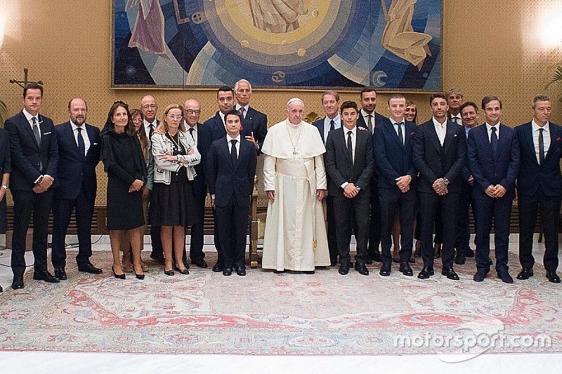 MotoGP rider with the pope