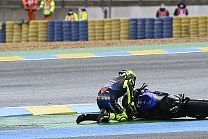 Tres caídas seguidas de Rossi: "Cada error tuvo su historia"