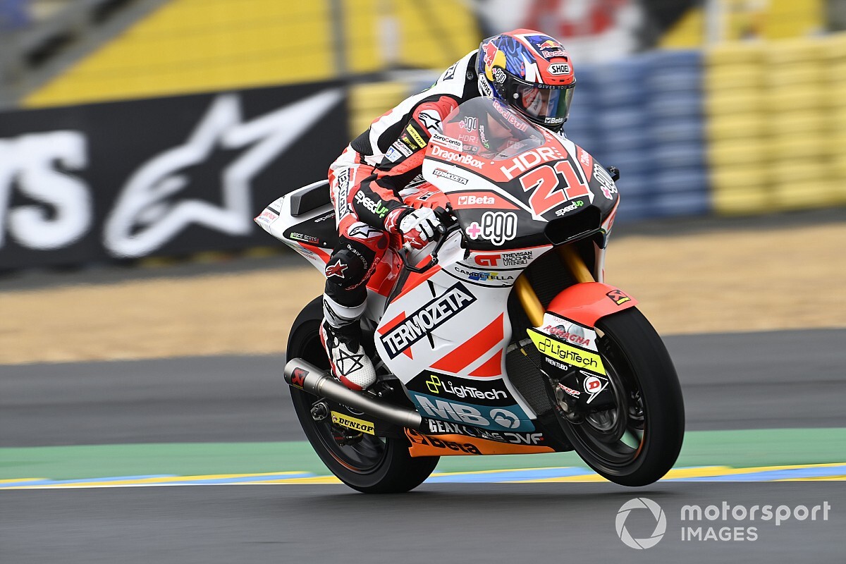 Moto2, Aragon, Libere 2: 1-2 azzurro con Diggia e Bezzecchi