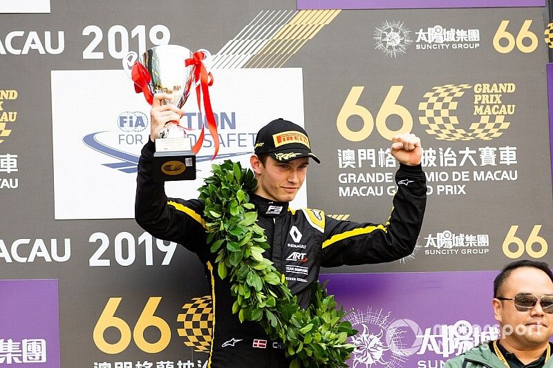 Podio: il terzo classificato Christian Lundgaard, ART Grand Prix