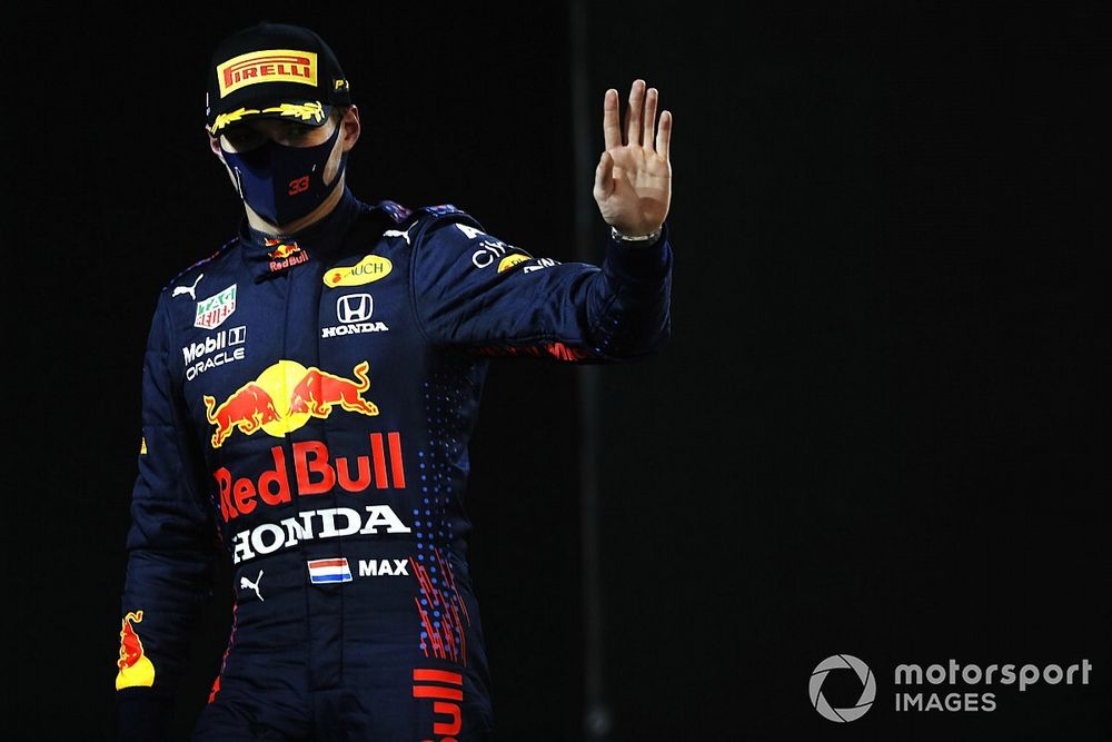 Max Verstappen, Red Bull Racing, 2nd position, in Parc Ferme