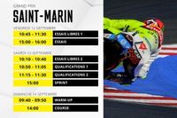 Le programme du GP de Saint-Marin MotoGP 2025