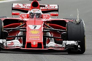 Pirelli: la gomma di Kimi lesionata da un contatto con un corpo esterno