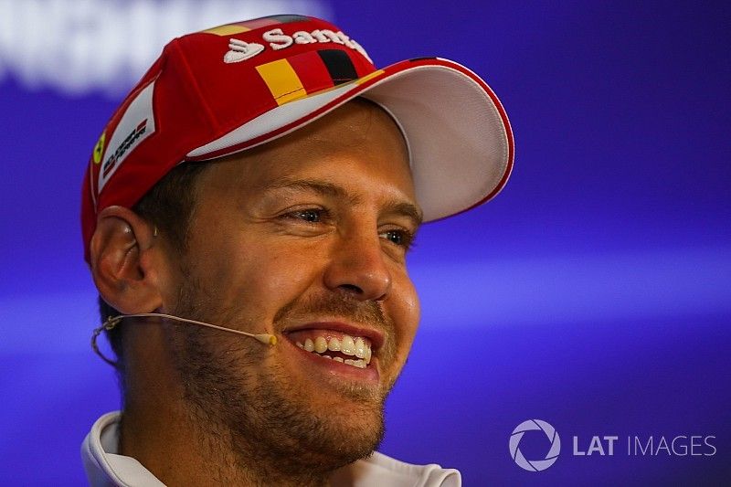 Sebastian Vettel, Ferrari en la conferencia de prensa de al FIA