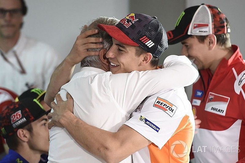 Marc Marquez, Repsol Honda Team, mit Giacomo Agostini