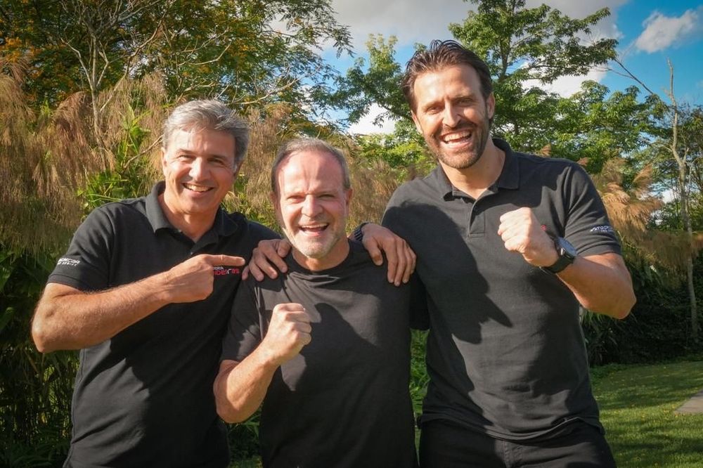 Rubens Barrichello, &Aacute;tila Abreu e Christian Fittipaldi