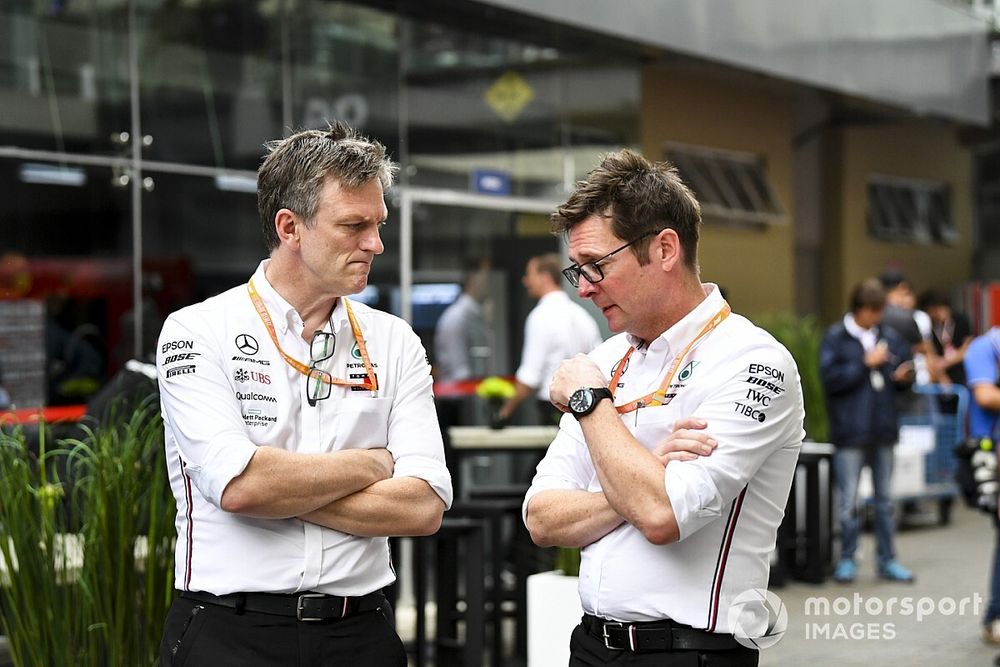 James Allison, Technical Director, Mercedes AMG and Andrew Shovlin, Chief Race Engineer, Mercedes AMG