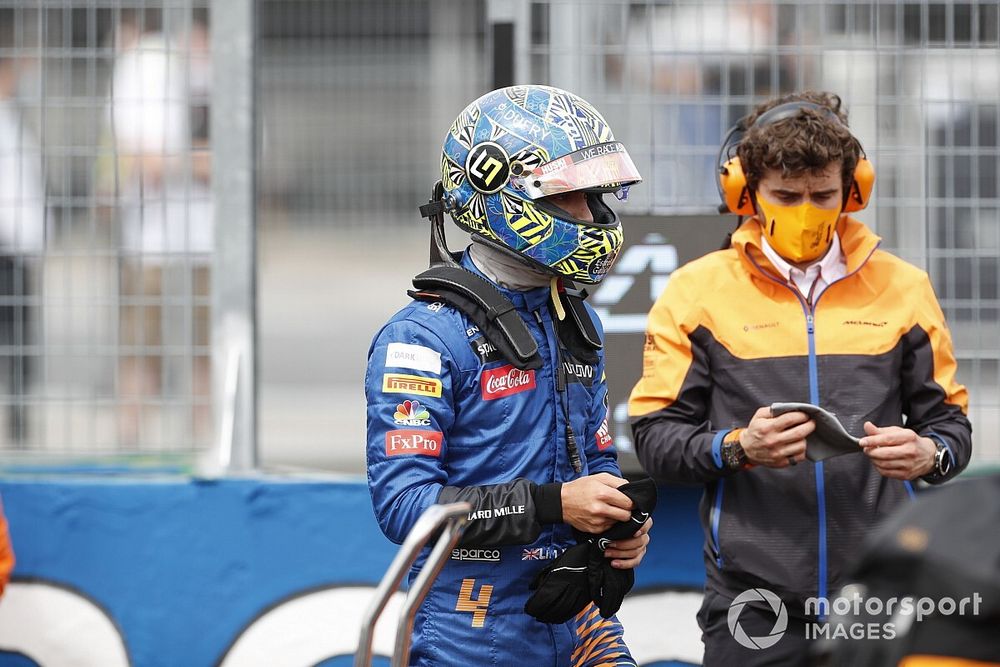 Lando Norris, McLaren, on the grid