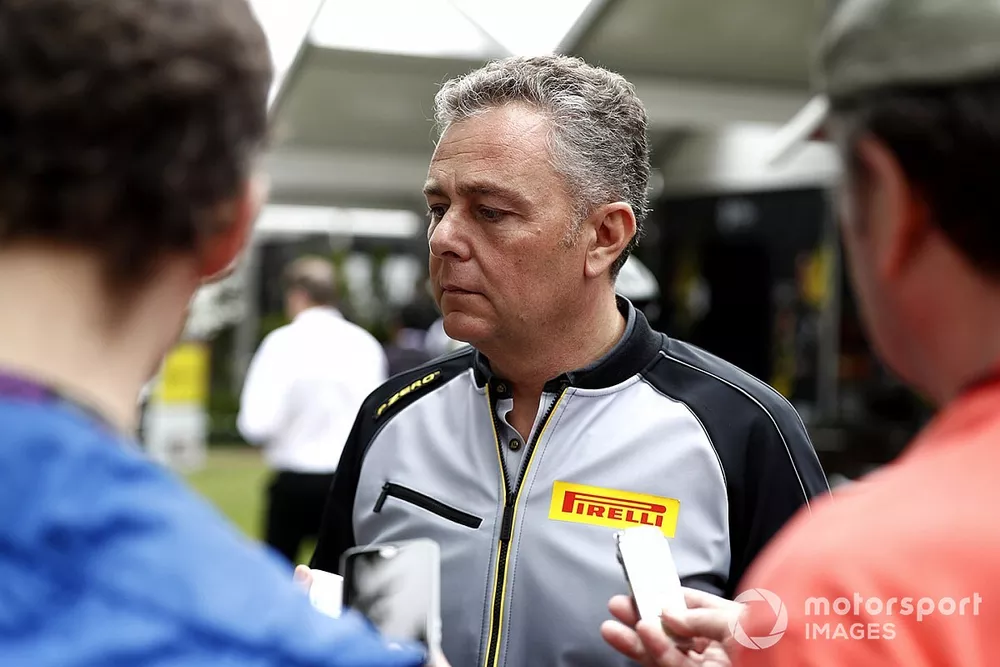 Mario Isola, Racing Manager, Pirelli Motorsport talks to the press 