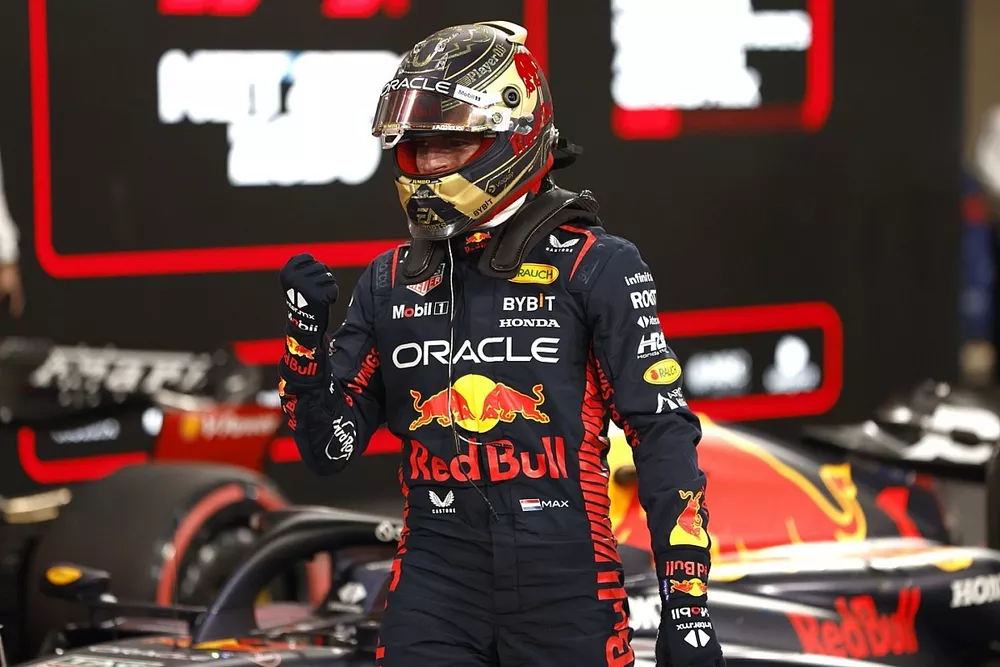 Il poleman Max Verstappen, Red Bull Racing