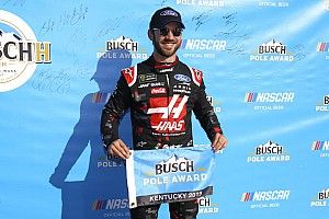 Daniel Suarez tops SHR teammate Almirola for Kentucky pole